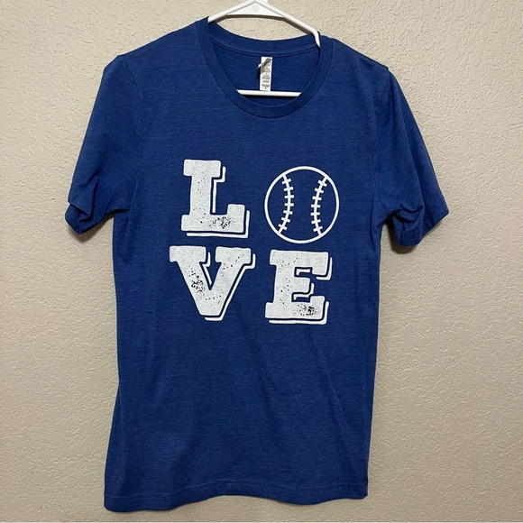 Bella Canvas Baseball mom shirt in blue size small - Picture 5 of 12